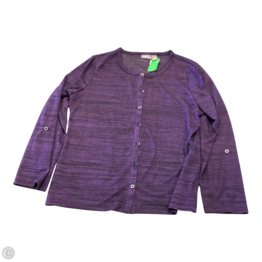 Cardigan By Chicos In Purple, Size: L