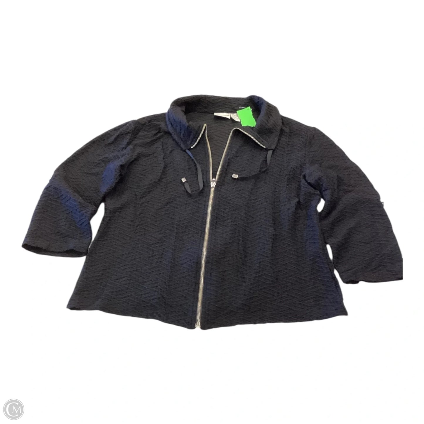 Jacket Shirt By Chicos In Black, Size: L