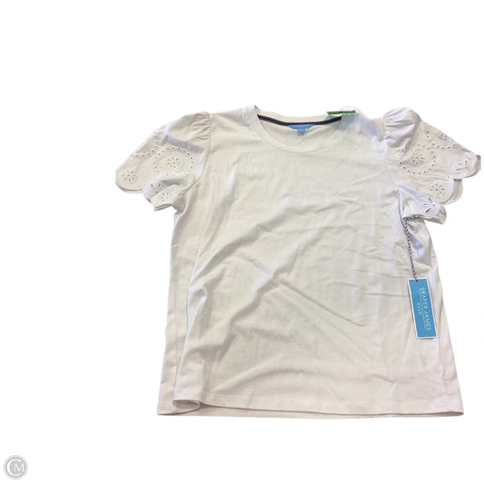 Top Short Sleeve By Draper James In White, Size: L