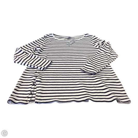 Top Long Sleeve By Chicos In Striped Pattern, Size: M