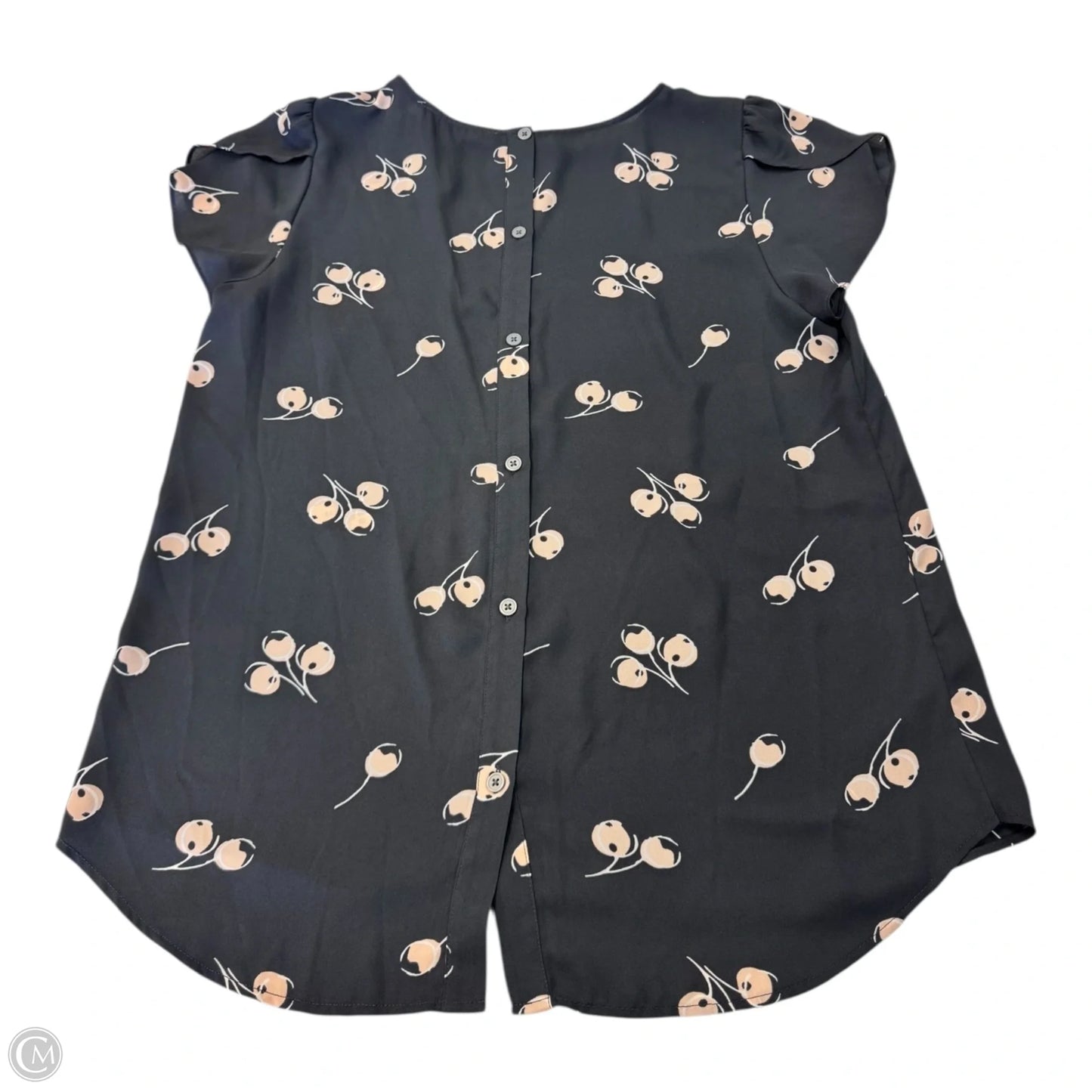 Top Short Sleeve By Loft In Grey & Pink, Size: M