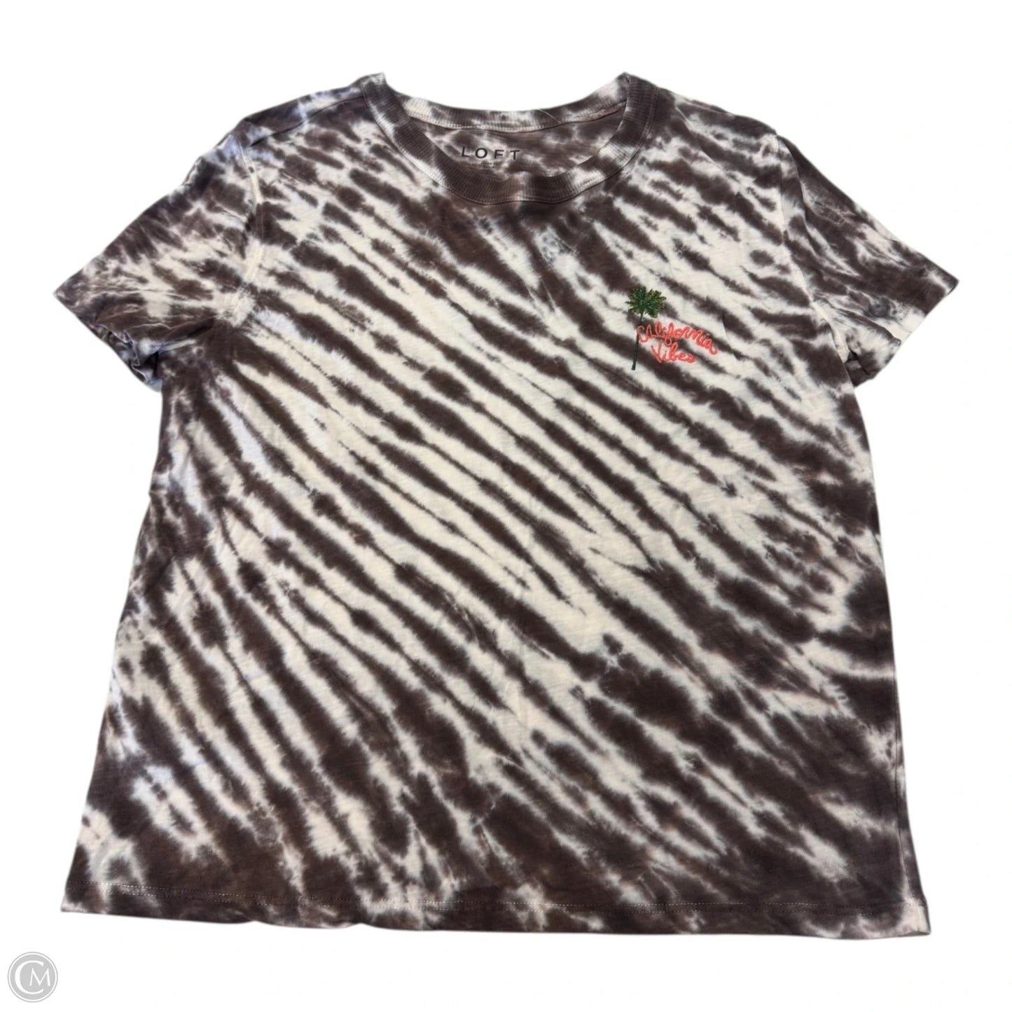Top Short Sleeve By Loft In Tie Dye Print, Size: M