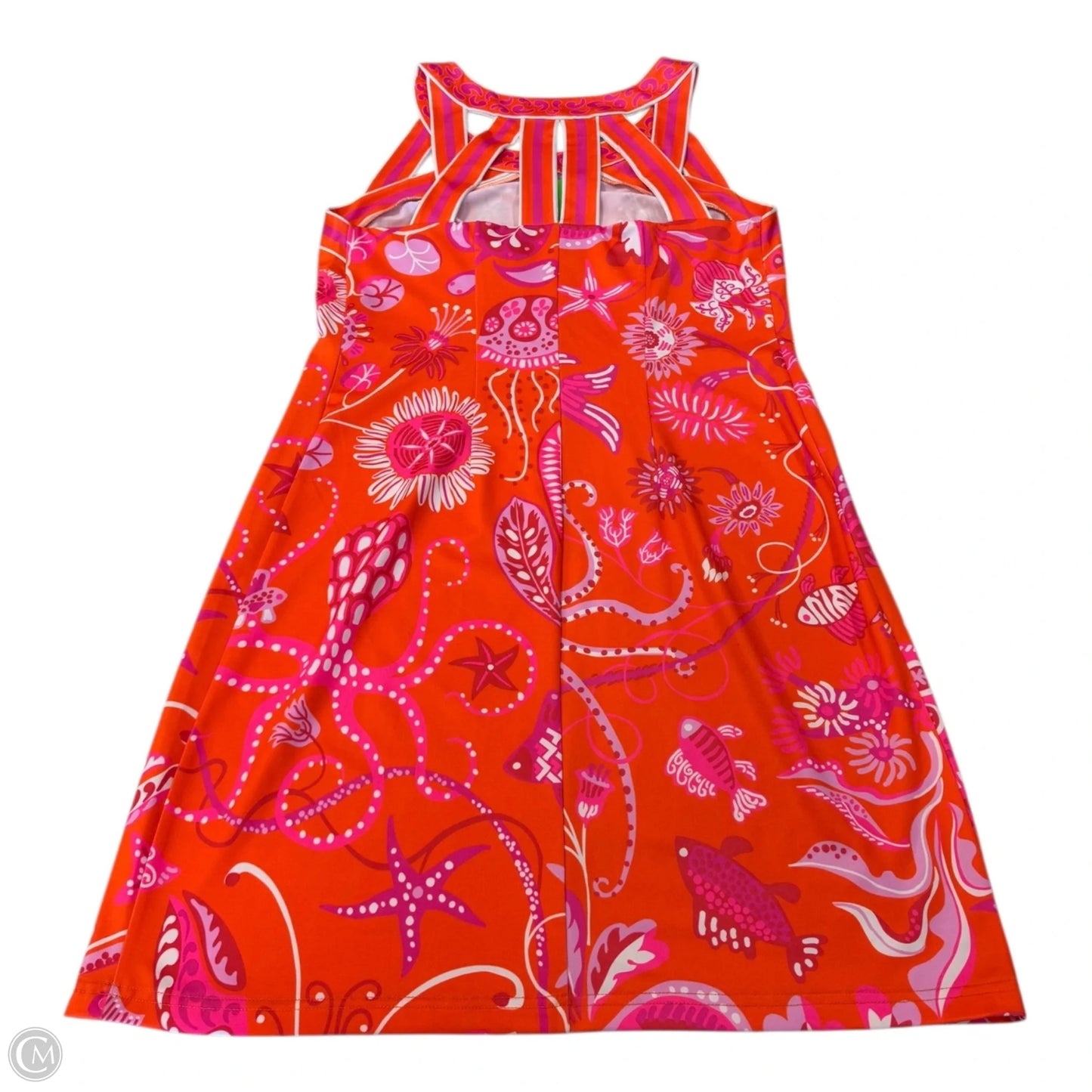 Dress Casual Short By Gretchen Scott In Orange & Pink, Size: L