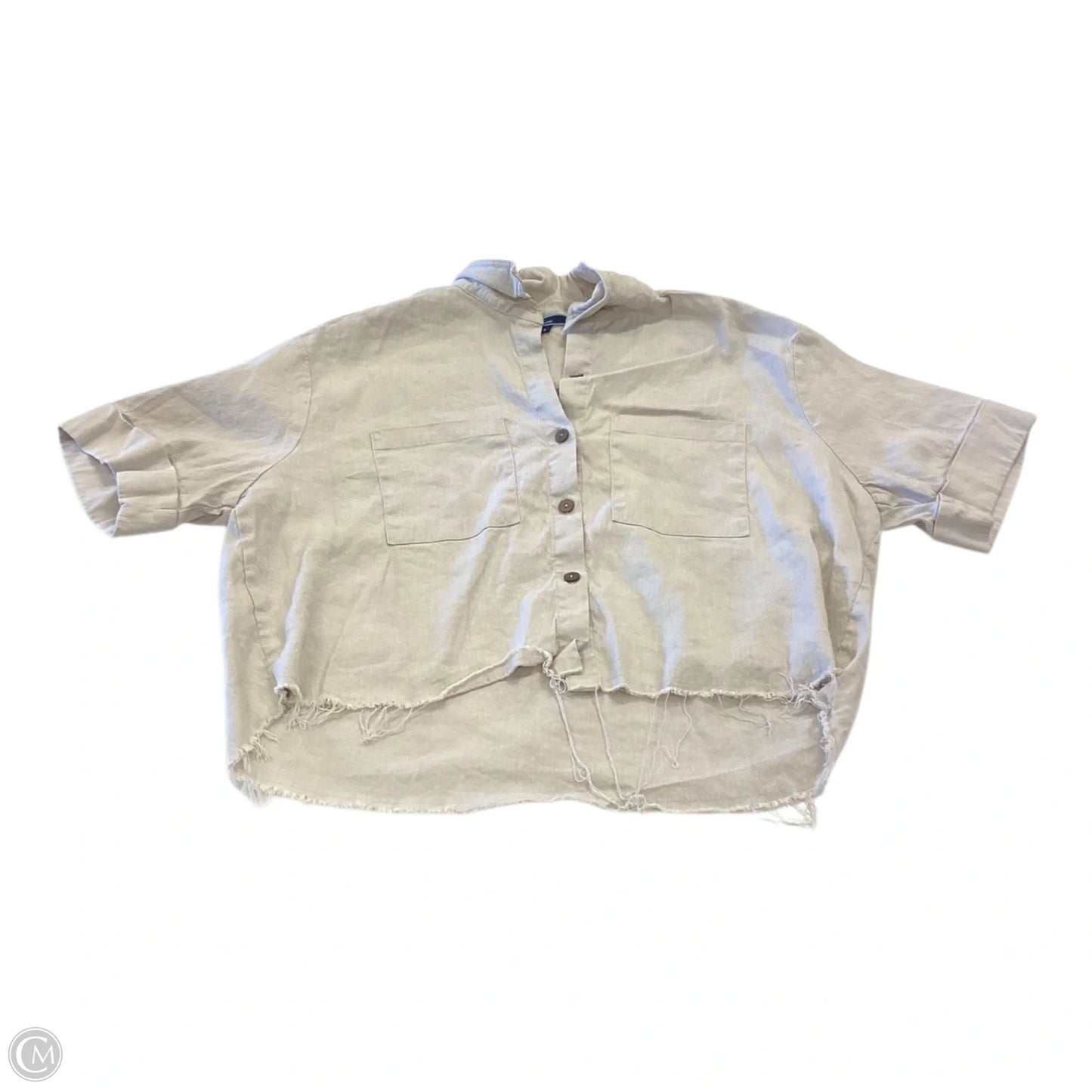 Top Short Sleeve By Shore In Beige, Size: S