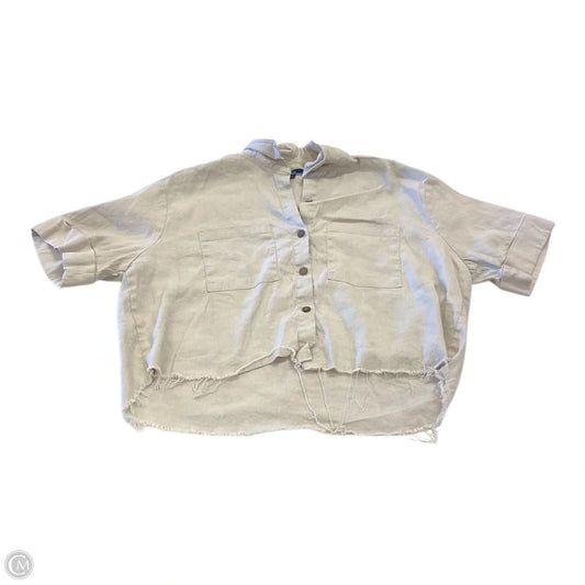 Top Short Sleeve By Shore In Beige, Size: S
