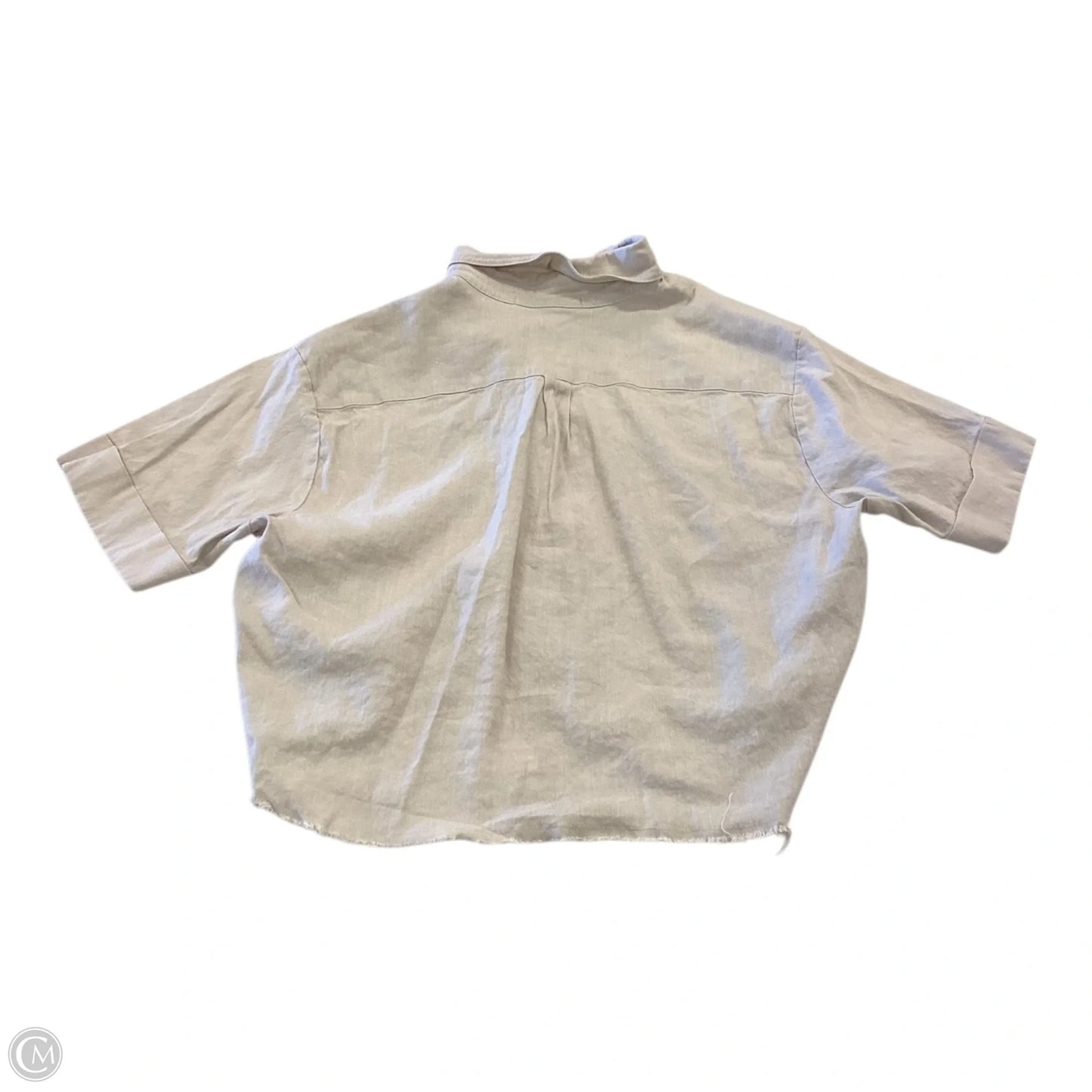 Top Short Sleeve By Shore In Beige, Size: S