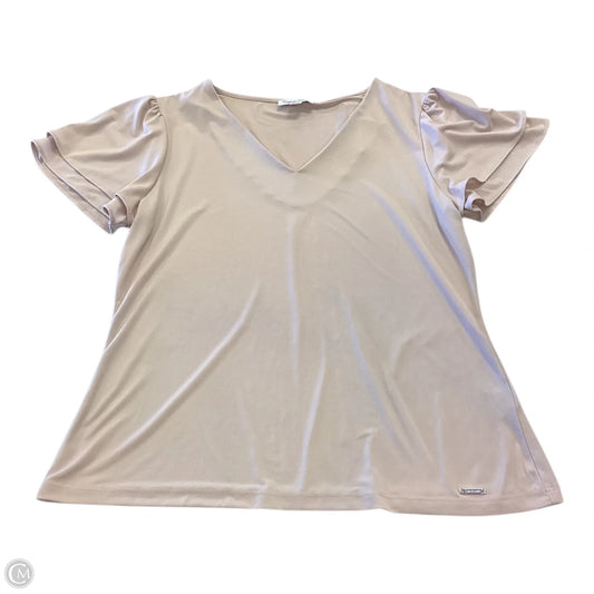 Top Short Sleeve By Calvin Klein In Pink, Size: M