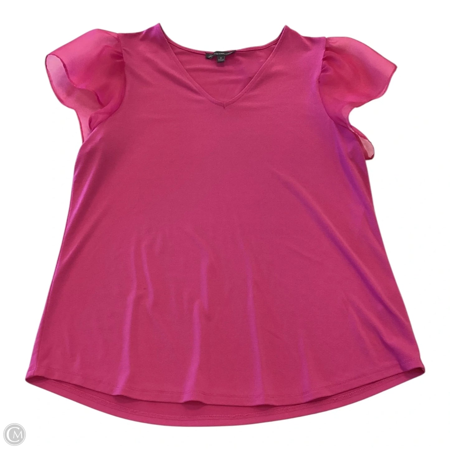 Top Short Sleeve By Adrianna Papell In Pink, Size: M