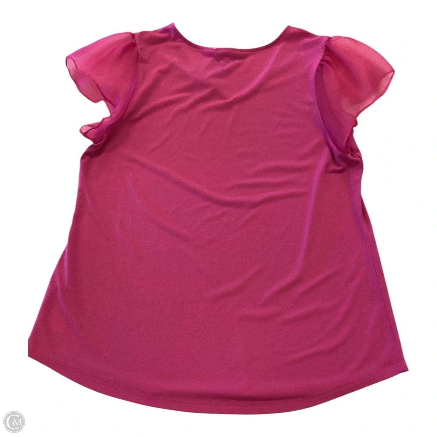 Top Short Sleeve By Adrianna Papell In Pink, Size: M