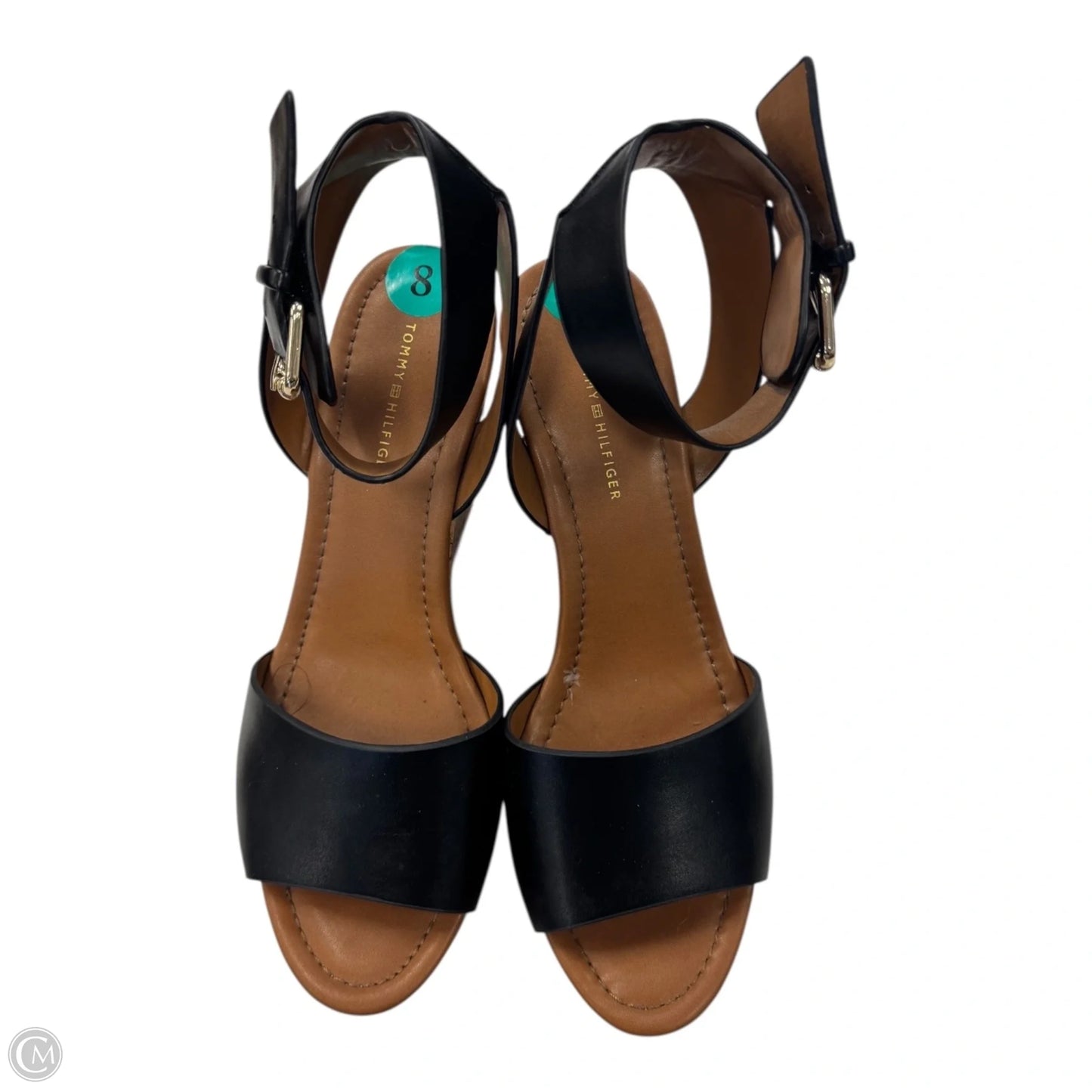 Shoes Heels Wedge By Tommy Hilfiger In Black & Brown, Size: 8