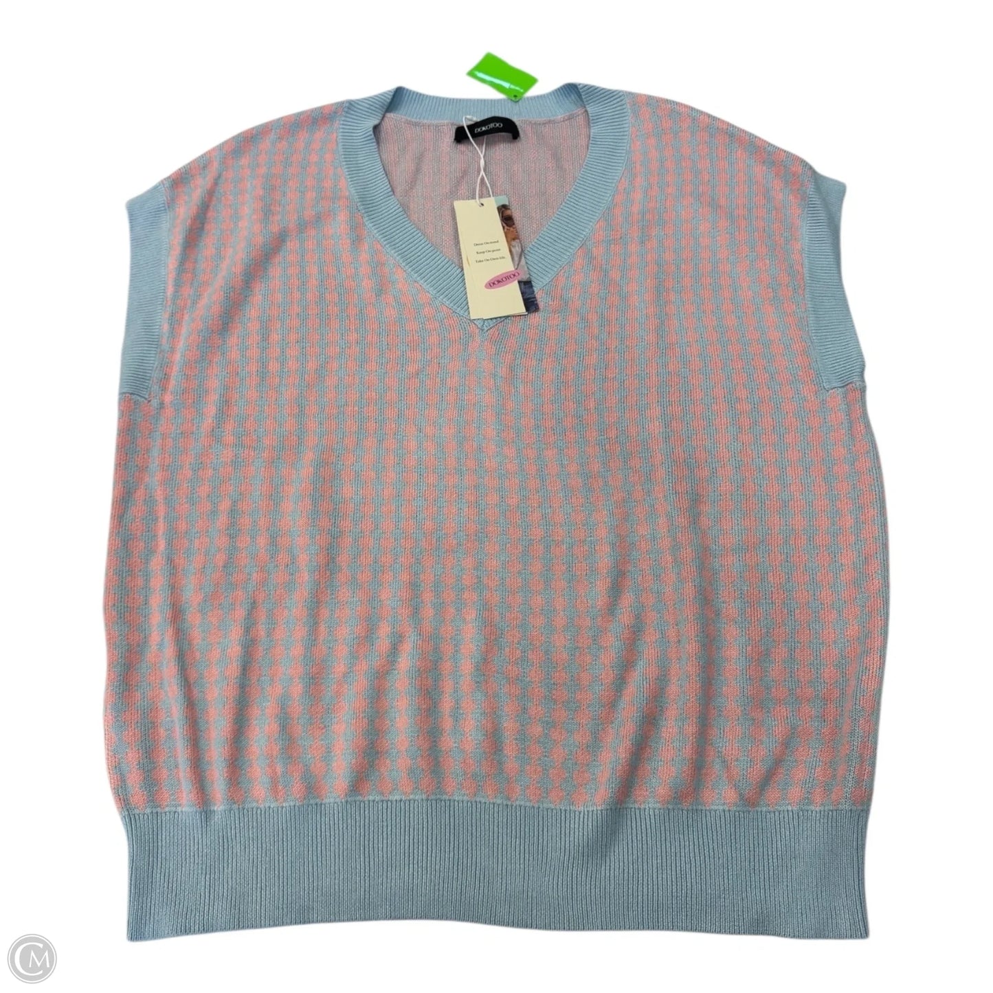Top Sleeveless By Dokotoo In Blue & Pink, Size: L