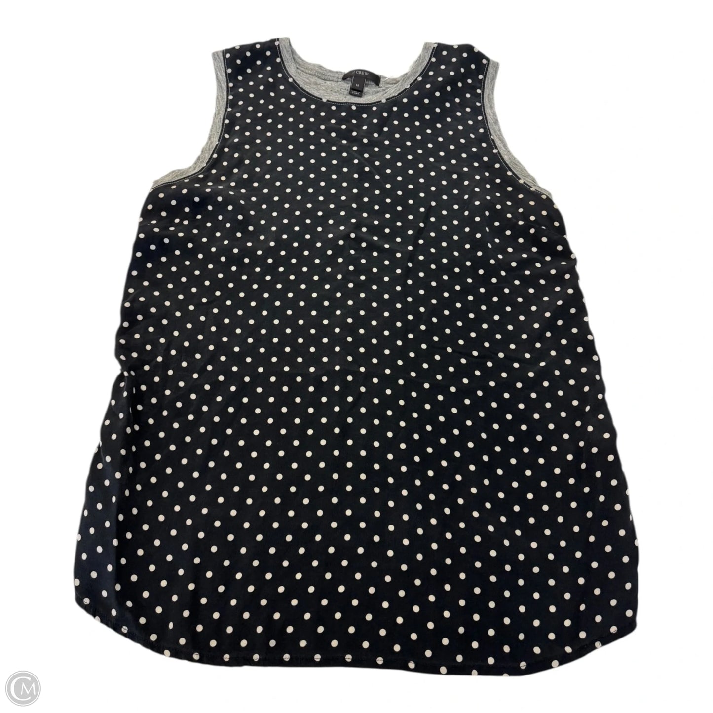 Top Sleeveless By J. Crew In Polkadot Pattern, Size: M