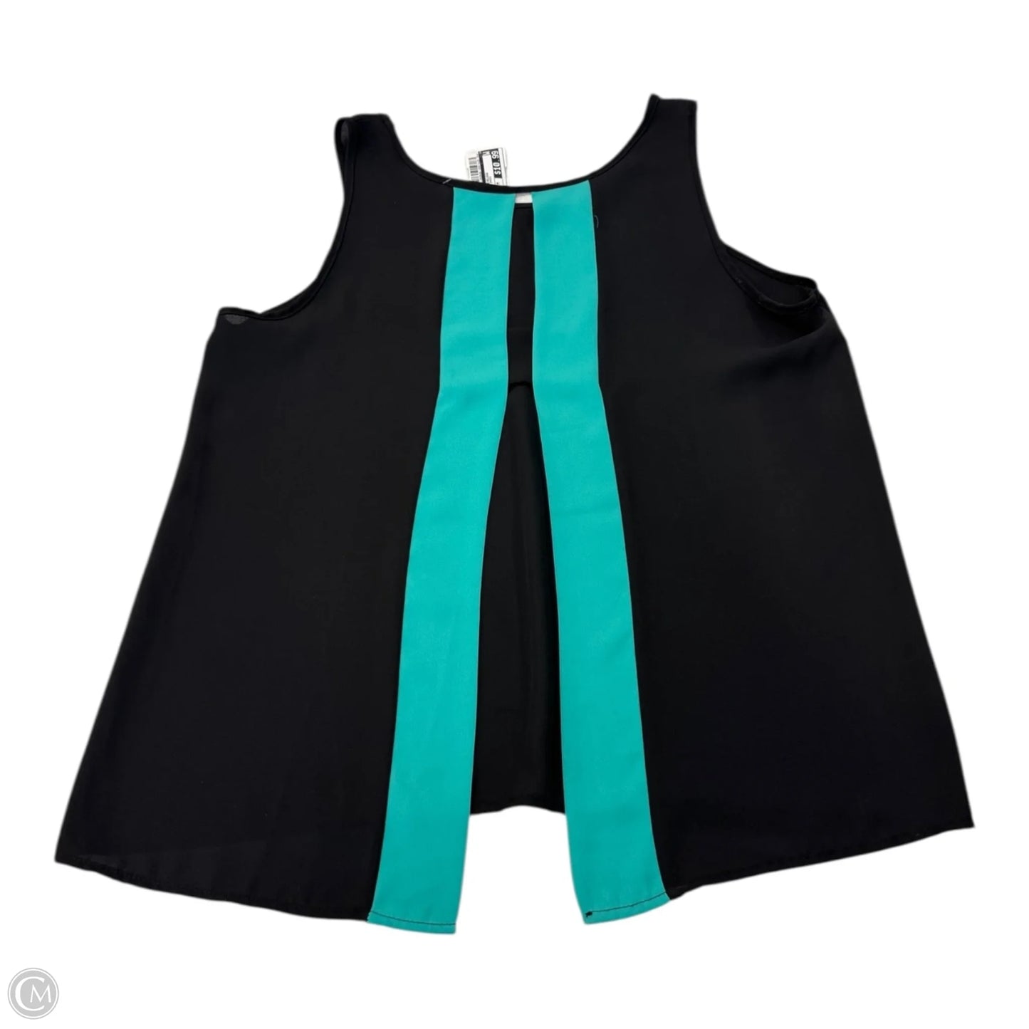 Top Sleeveless By Entro In Black & Green, Size: Osfm