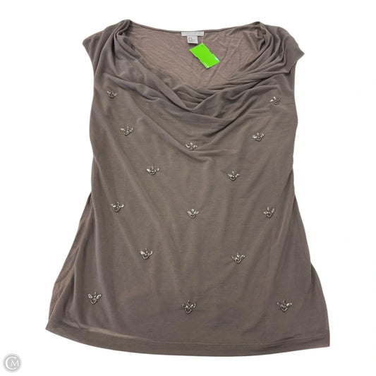 Top Sleeveless By H&m In Taupe, Size: M