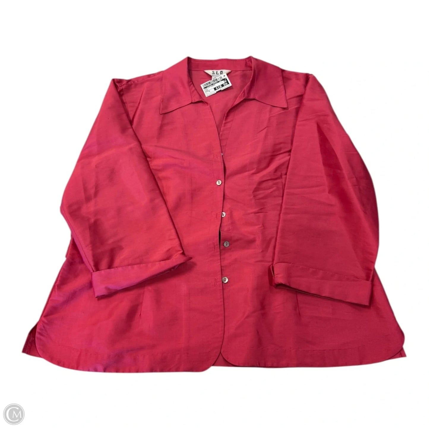Top 3/4 Sleeve By Clothes Mentor In Pink, Size: Xl