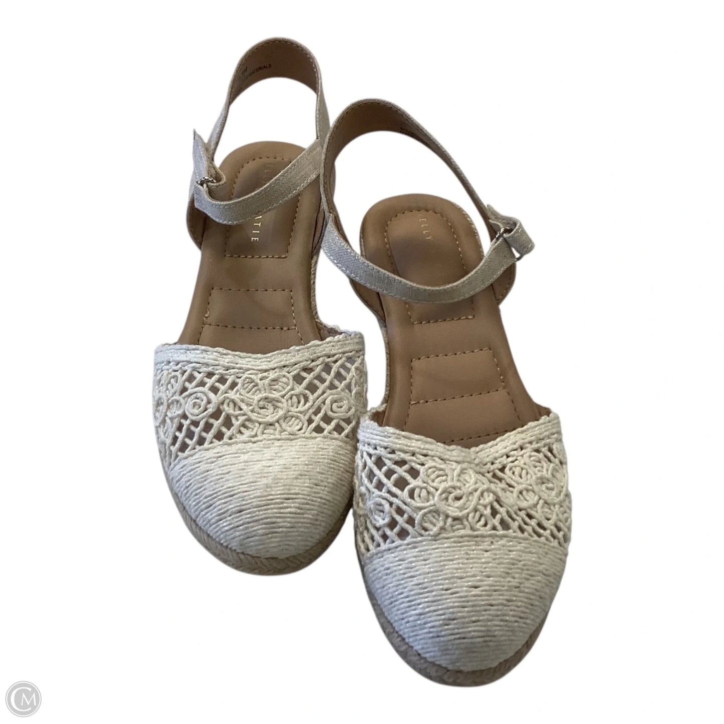 Sandals Heels Wedge By Kelly And Katie In Beige, Size: 6.5