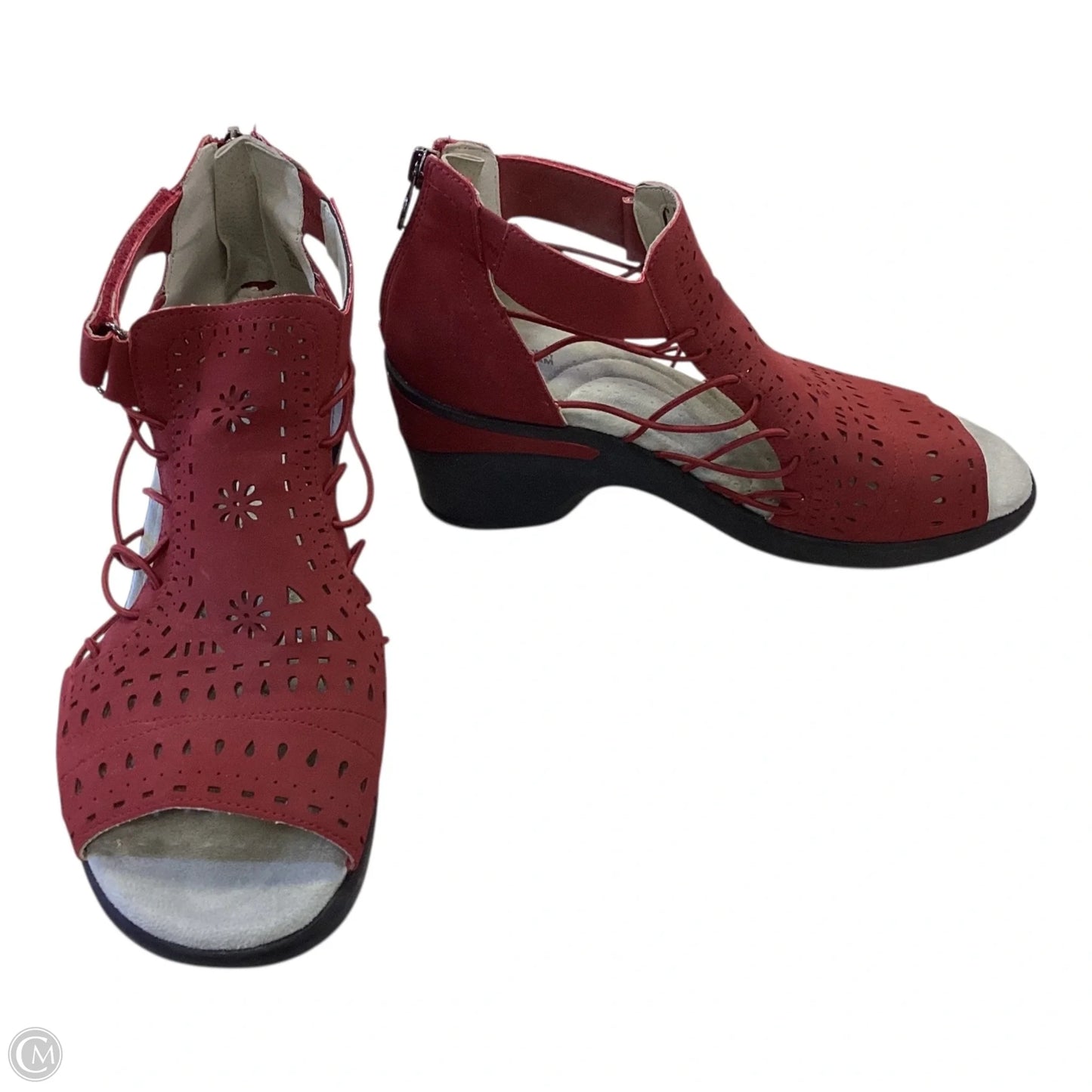 Sandals Heels Block By Jbu By Jambu In Red, Size: 7