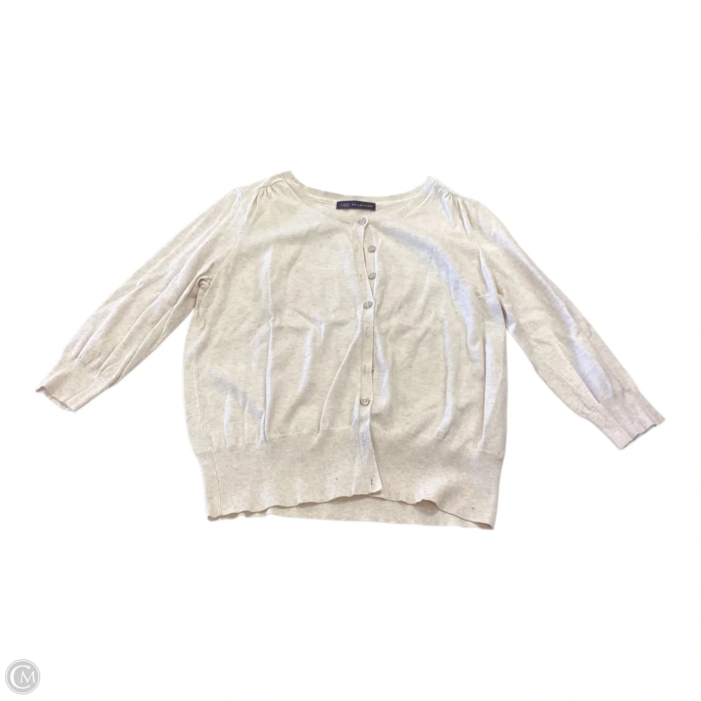 Cardigan By Clothes Mentor In Ivory, Size: M