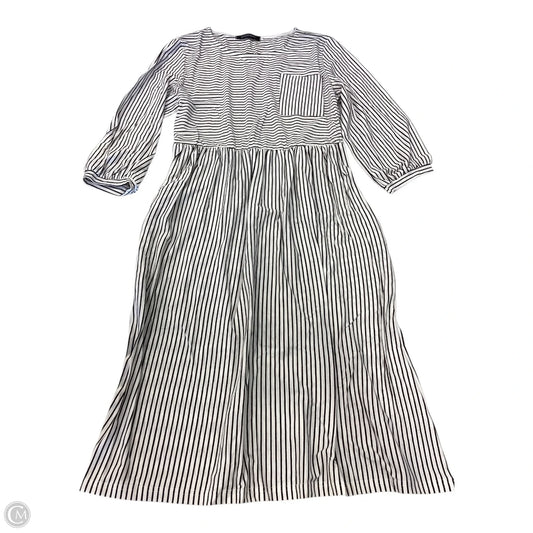 Dress Casual Midi By Merokeety In Striped Pattern, Size: L