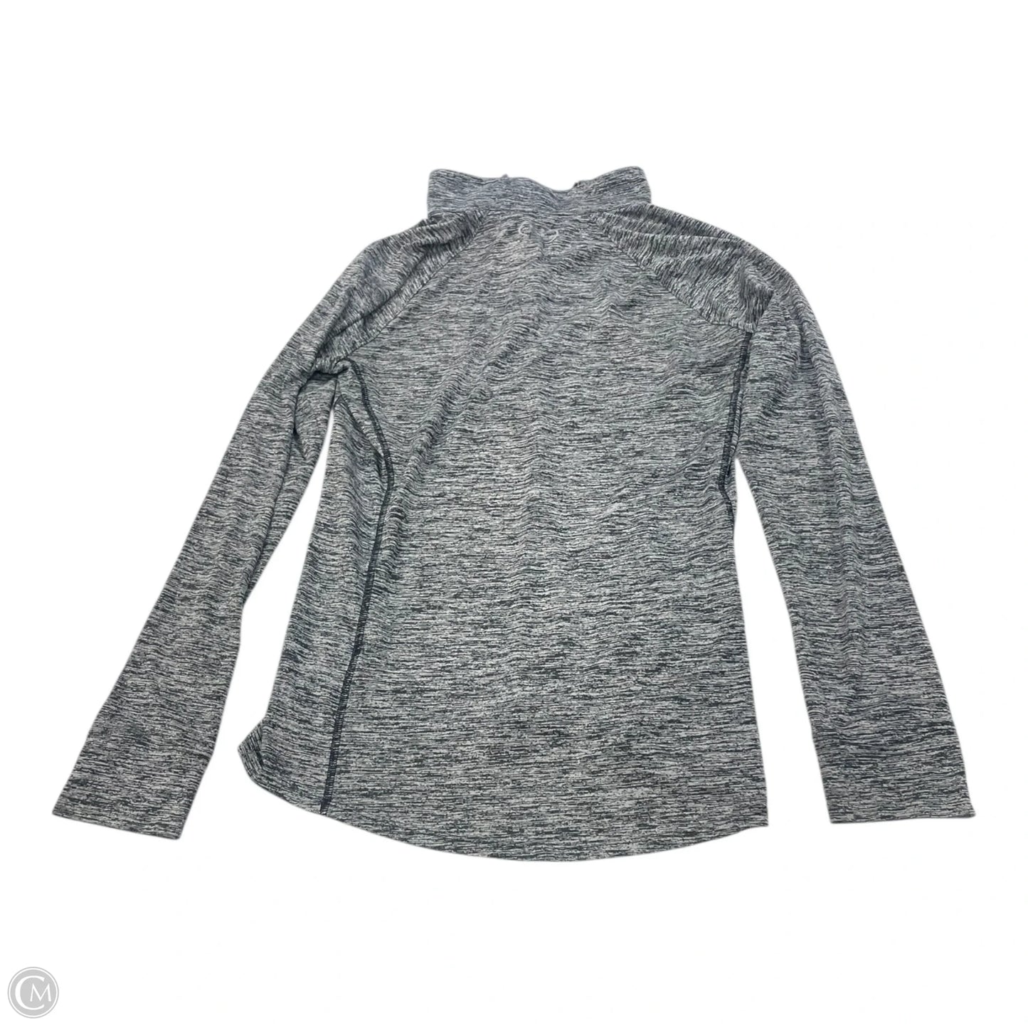 Athletic Top Long Sleeve Collar By Under Armour In Grey, Size: M