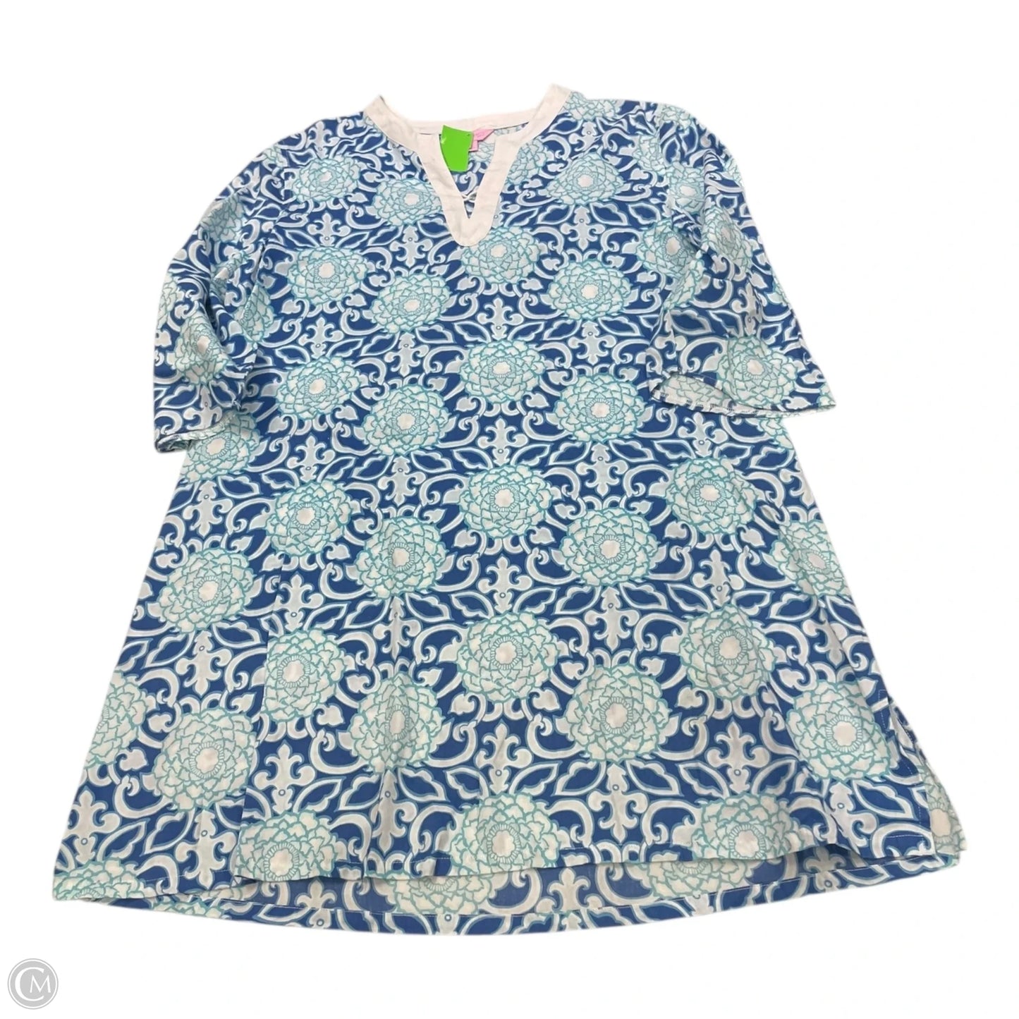 Dress Designer By Lilly Pulitzer In Blue & White, Size: L