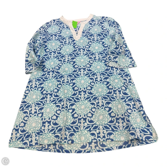 Dress Designer By Lilly Pulitzer In Blue & White, Size: L
