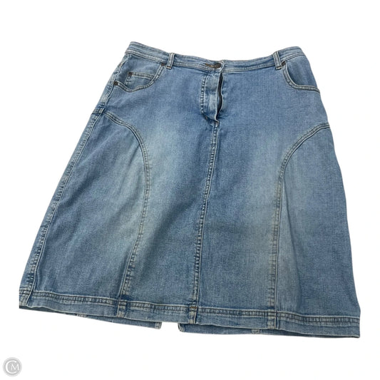 Skirt Midi By Clothes Mentor In Blue Denim, Size: 12