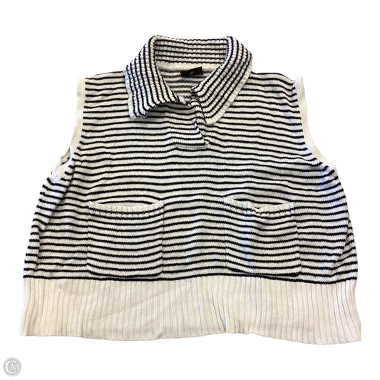 Top Sleeveless By Miou Muse In Striped Pattern, Size: L