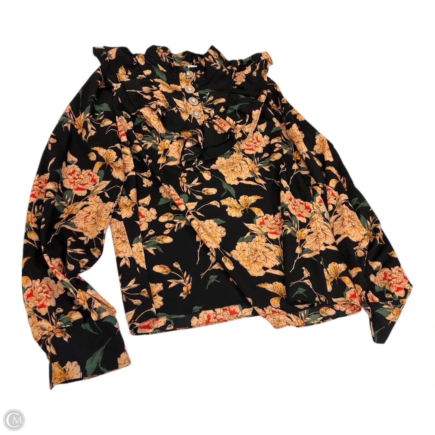 Top Long Sleeve By Clothes Mentor In Floral Print, Size: L