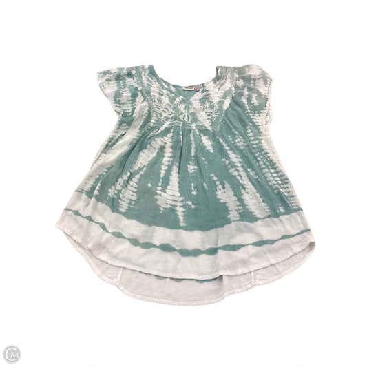 Top Short Sleeve By Clothes Mentor In Cream & Green, Size: M