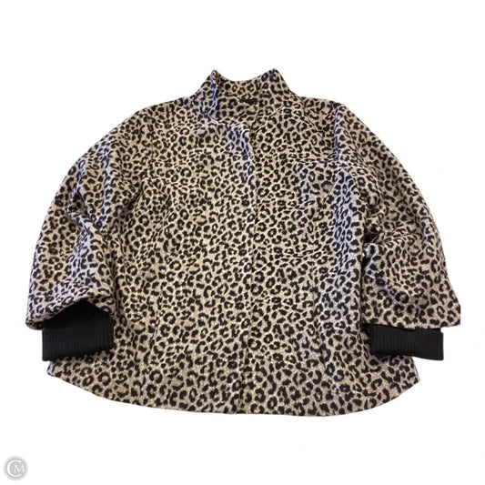 Jacket Fleece By Chicos In Animal Print, Size: M