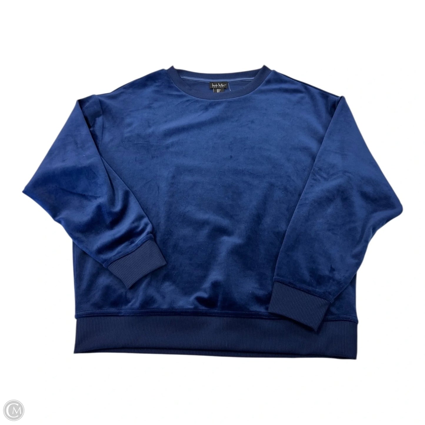 Sweatshirt Crewneck By Nicole By Nicole Miller In Blue, Size: S