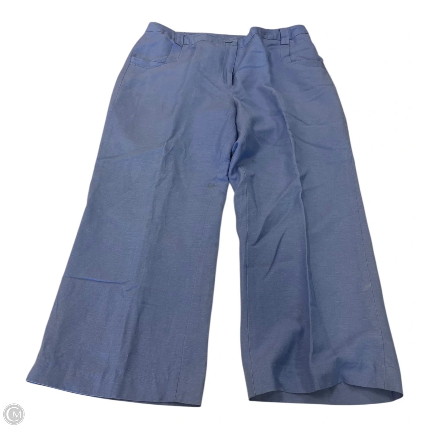 Pants Linen By David N In Blue, Size: 12