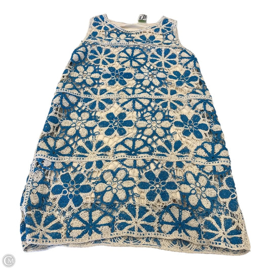 Dress Casual Midi By Clothes Mentor In Blue & Cream, Size: Xl