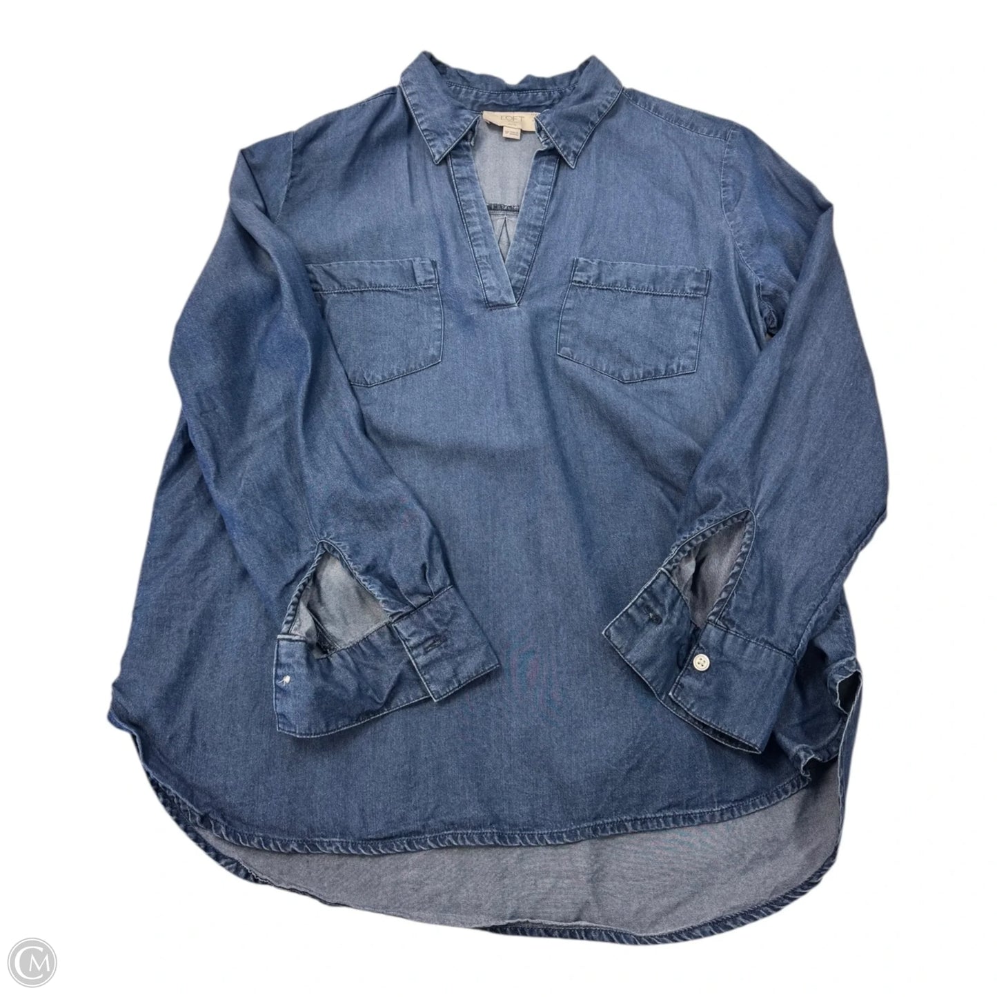 Top Long Sleeve By Loft In Blue, Size: Sp