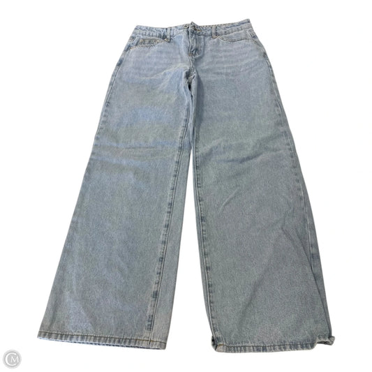 Jeans Wide Leg By Edikted In Blue Denim, Size: M