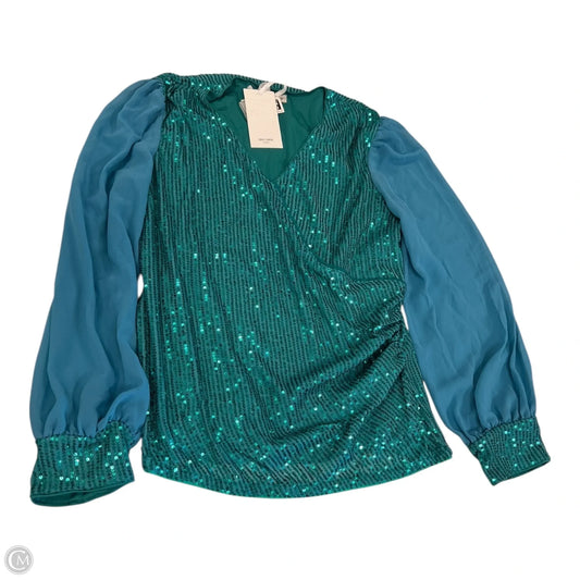 Top Long Sleeve By Grace Karin In Teal, Size: M