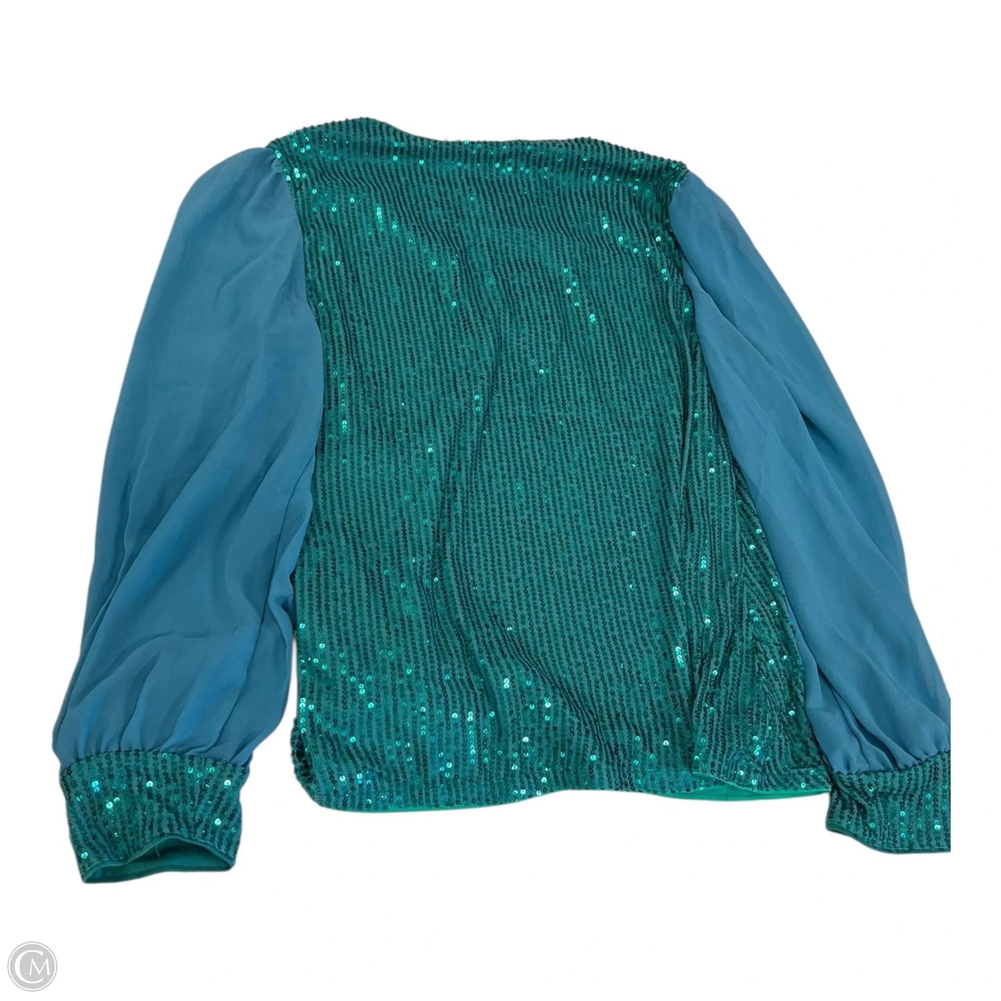 Top Long Sleeve By Grace Karin In Teal, Size: M