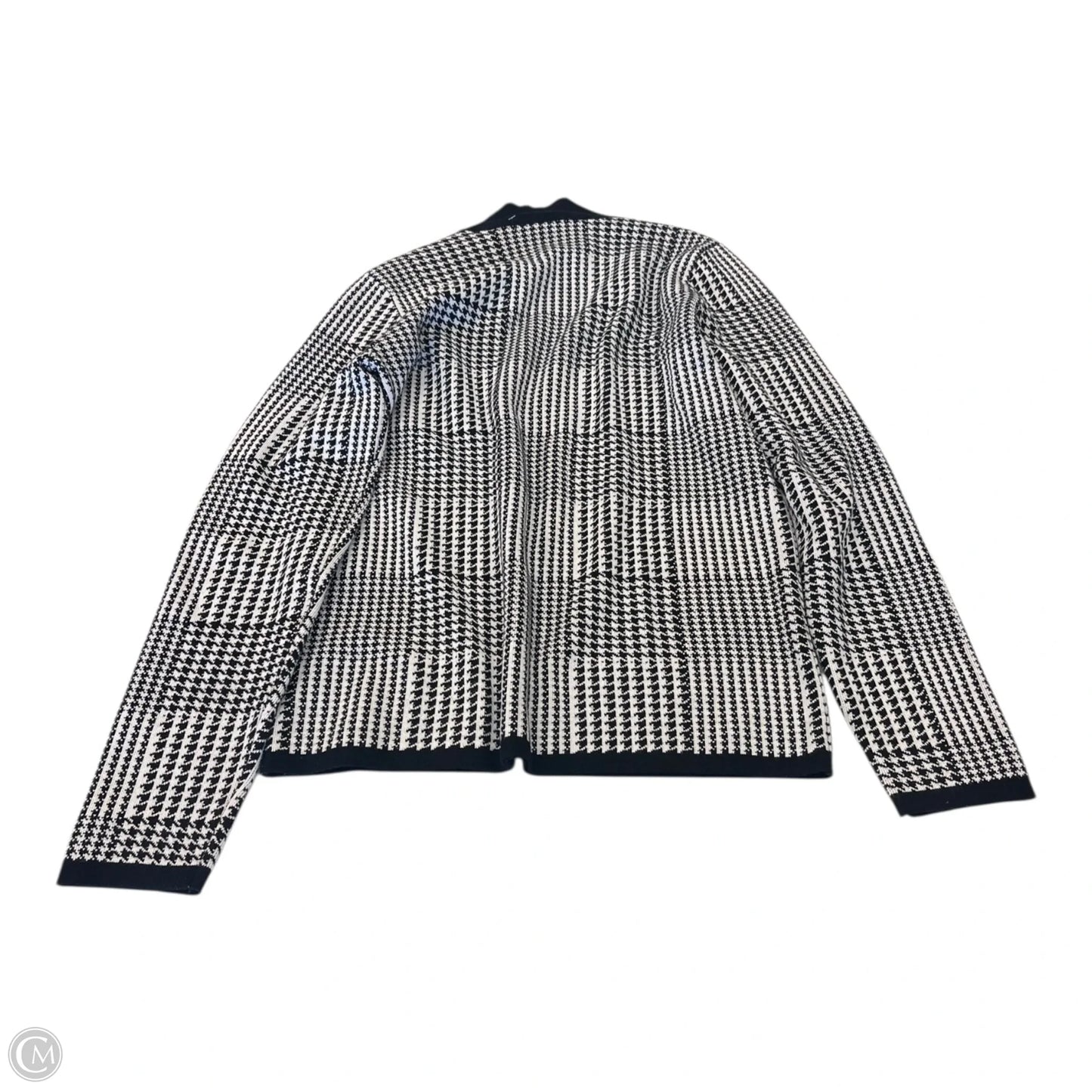 Top Long Sleeve By Tahari In Black & White, Size: M