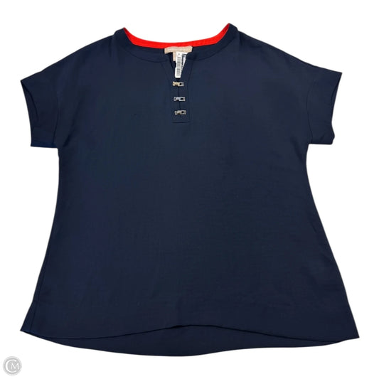 Top Short Sleeve By Banana Republic In Blue, Size: S