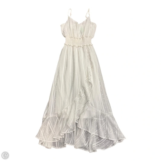 Dress Casual Midi By Clothes Mentor In Gold & White, Size: Xs