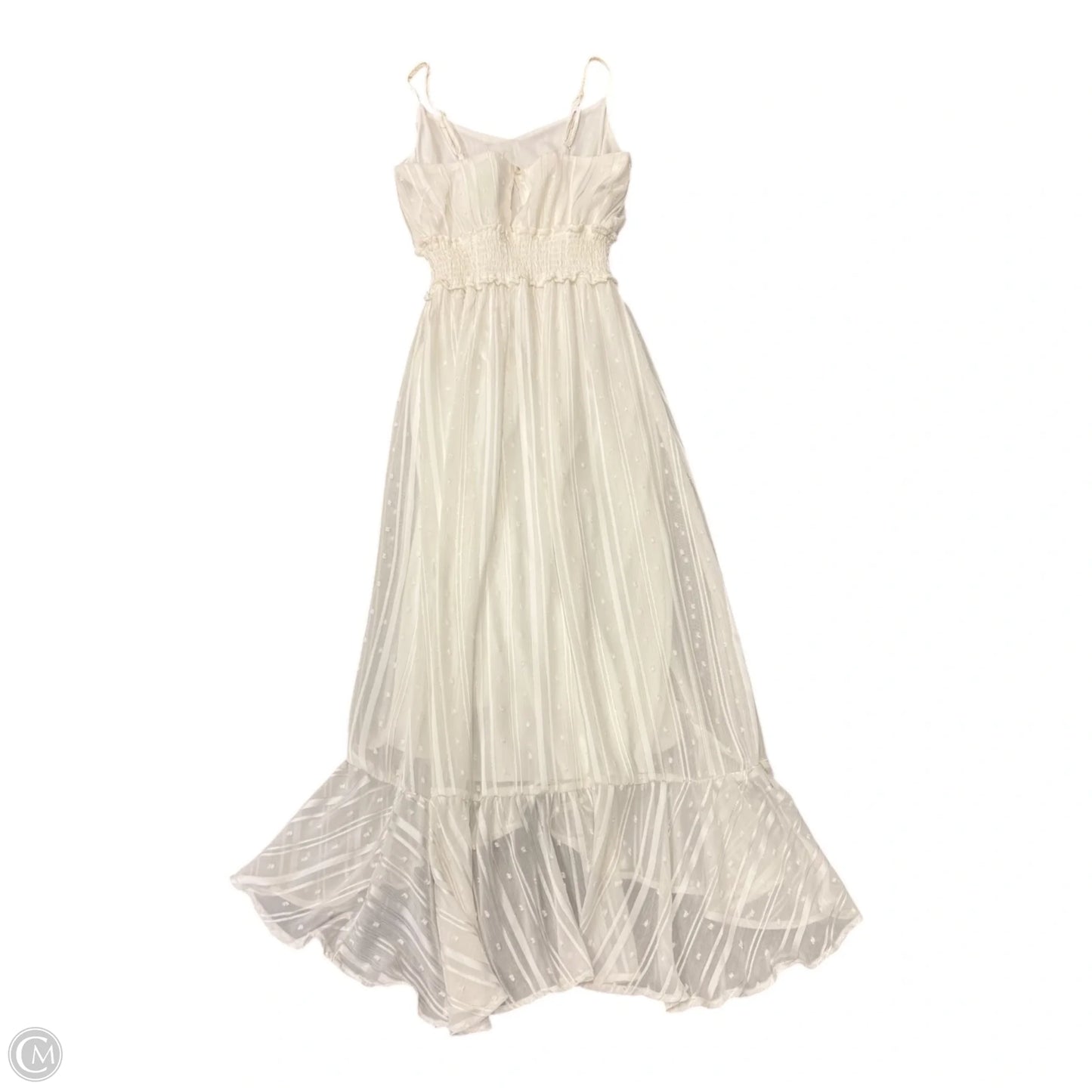 Dress Casual Midi By Clothes Mentor In Gold & White, Size: Xs