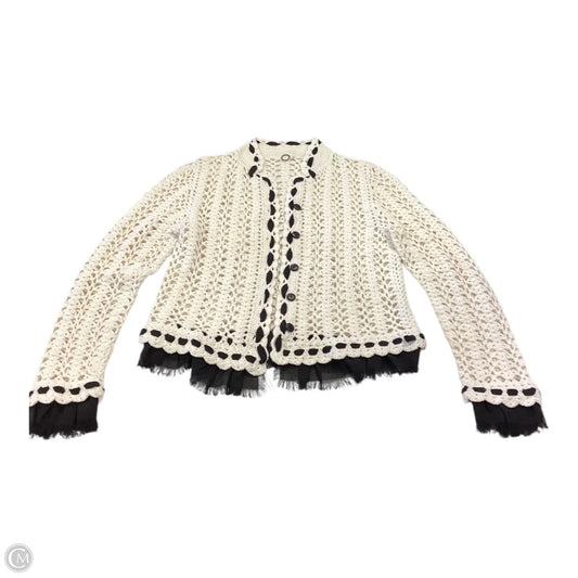 Cardigan By One Girl Who In Black & Cream, Size: Osfm