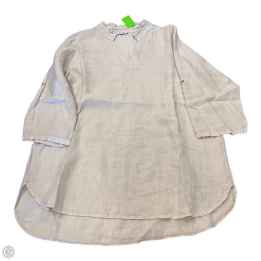 Top 3/4 Sleeve By Clothes Mentor In Beige, Size: L