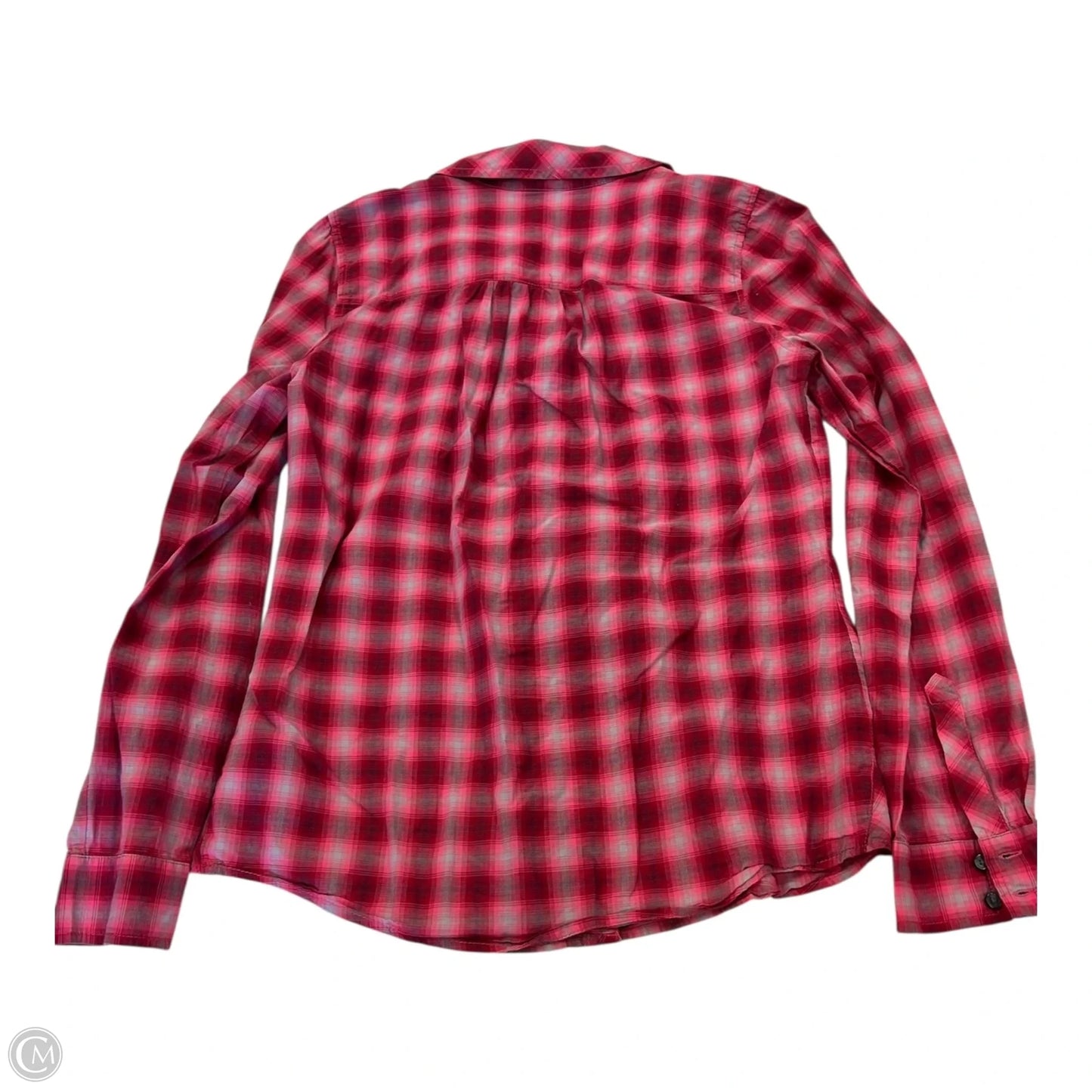 Top Long Sleeve By Express In Plaid Pattern, Size: S