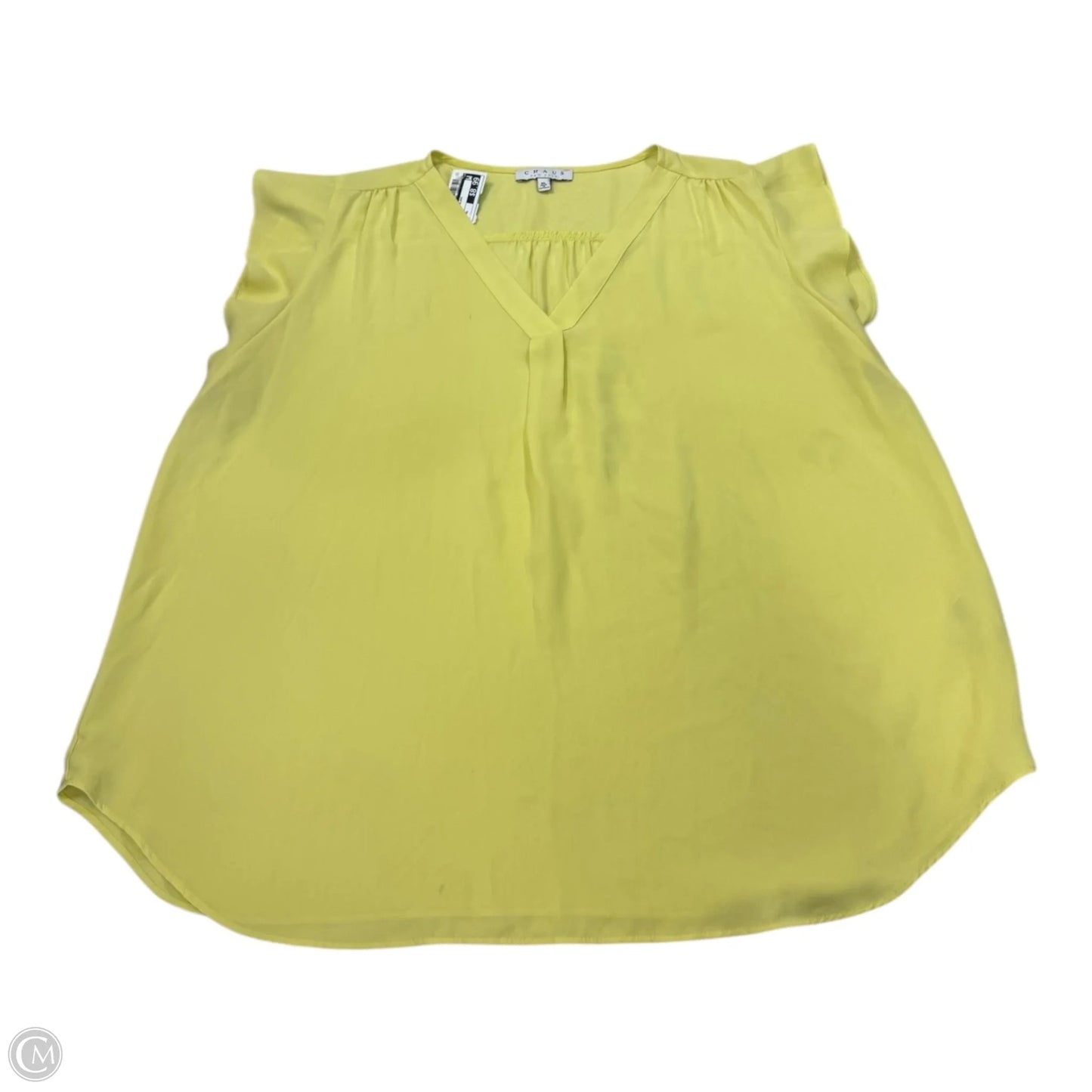 Top Sleeveless By Chaus In Yellow, Size: Xl