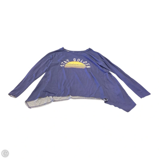 Top Long Sleeve By Grayson Threads In Blue & Yellow, Size: Xl