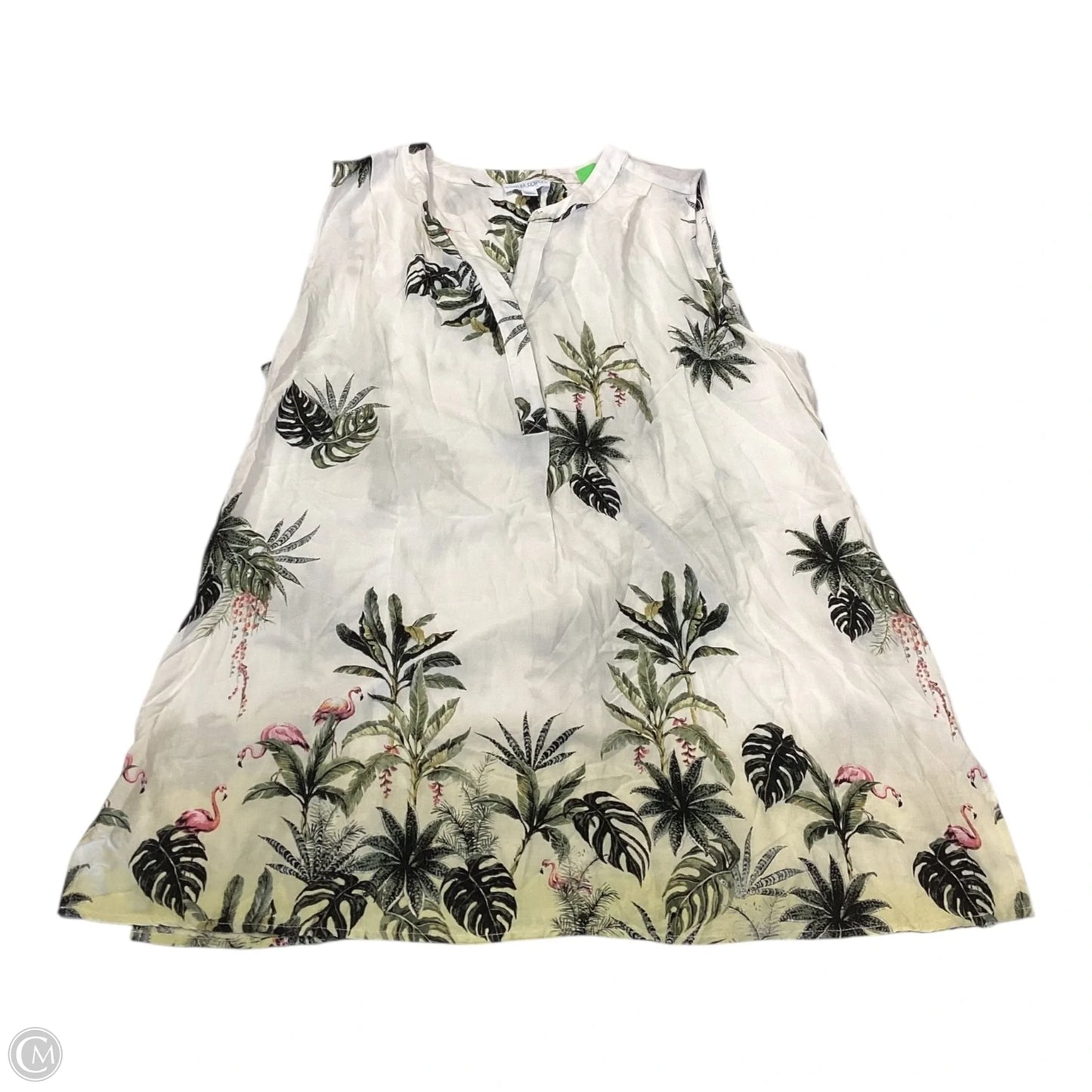 Top Sleeveless By Cynthia Rowley In Tropical Print, Size: 1x