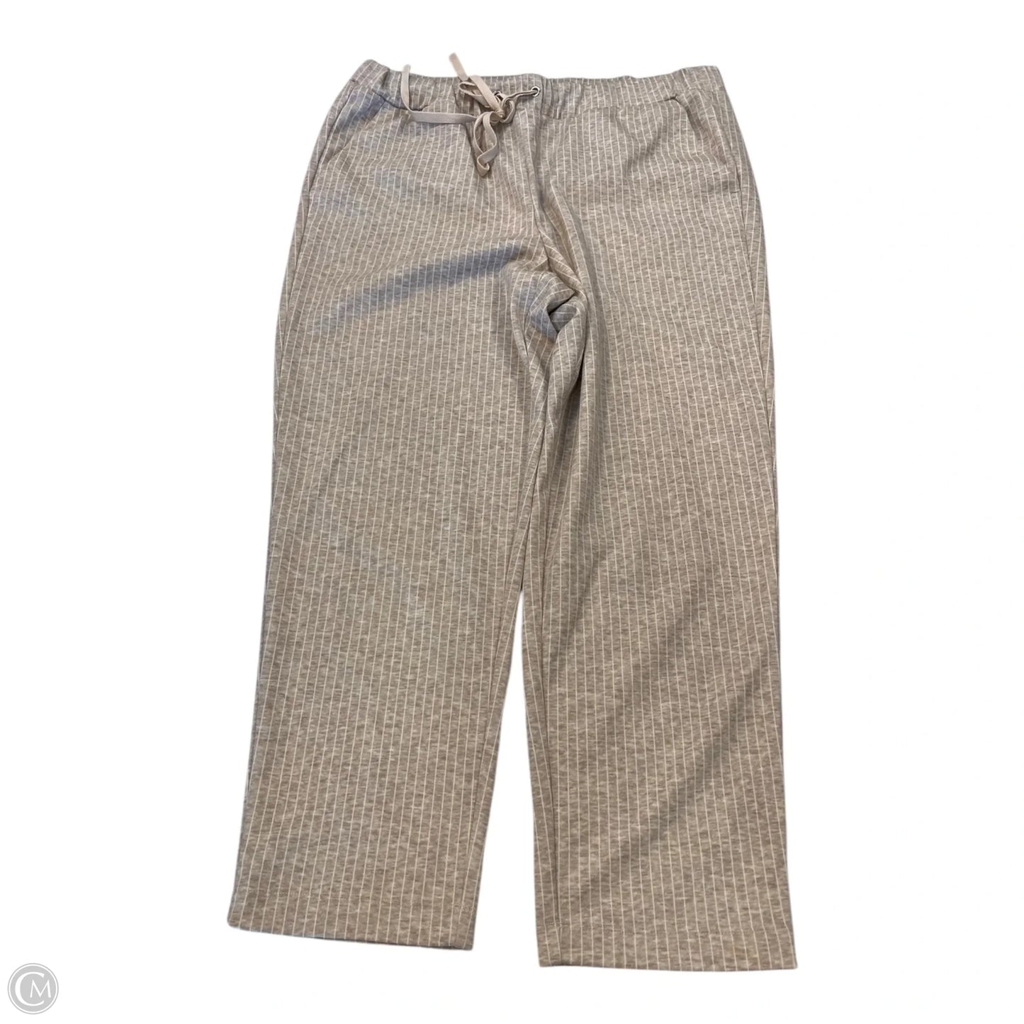 Pants Lounge By Clothes Mentor In Tan & White, Size: L