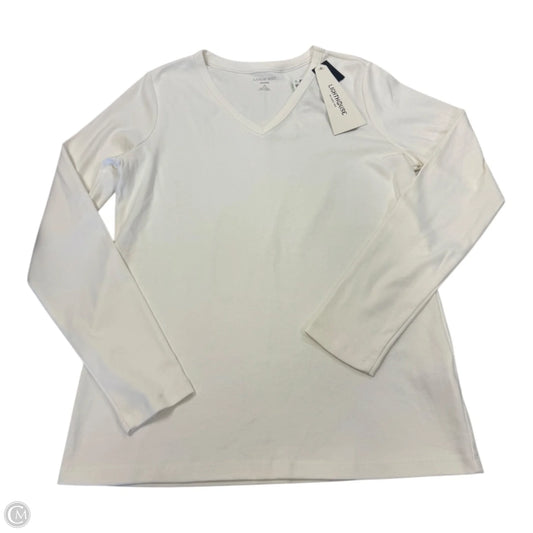 Top Long Sleeve By Lands End In White, Size: M
